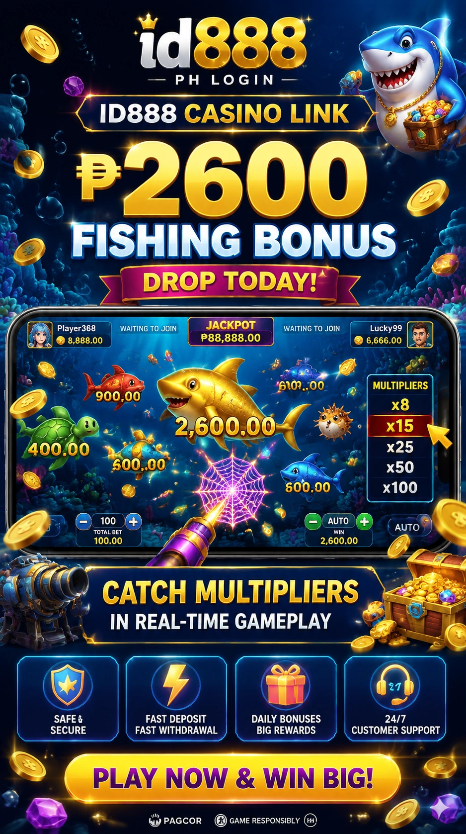 Fishing game bonus moment