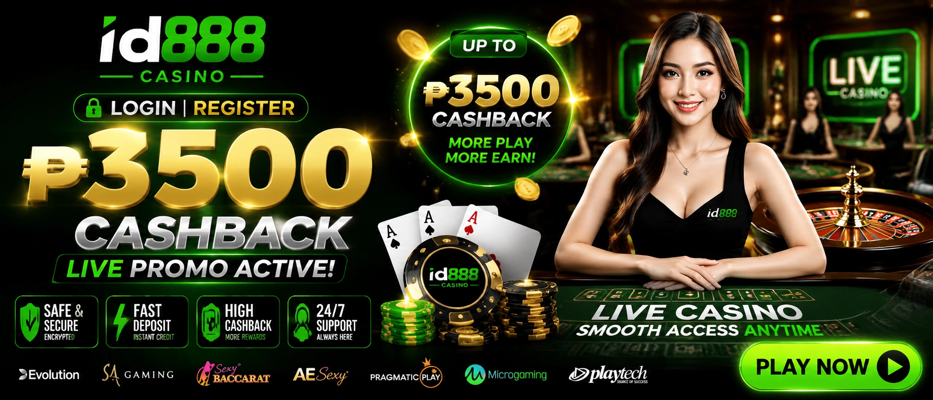 Live casino hub banner