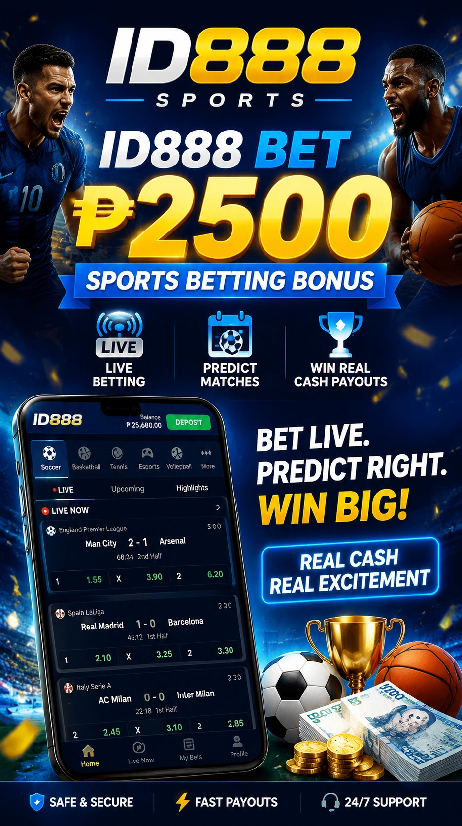 Sportsbook promotion and VIP style sports page
